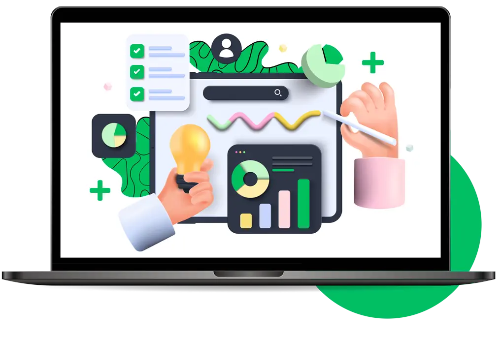 Illustration of an optimized, automated business system